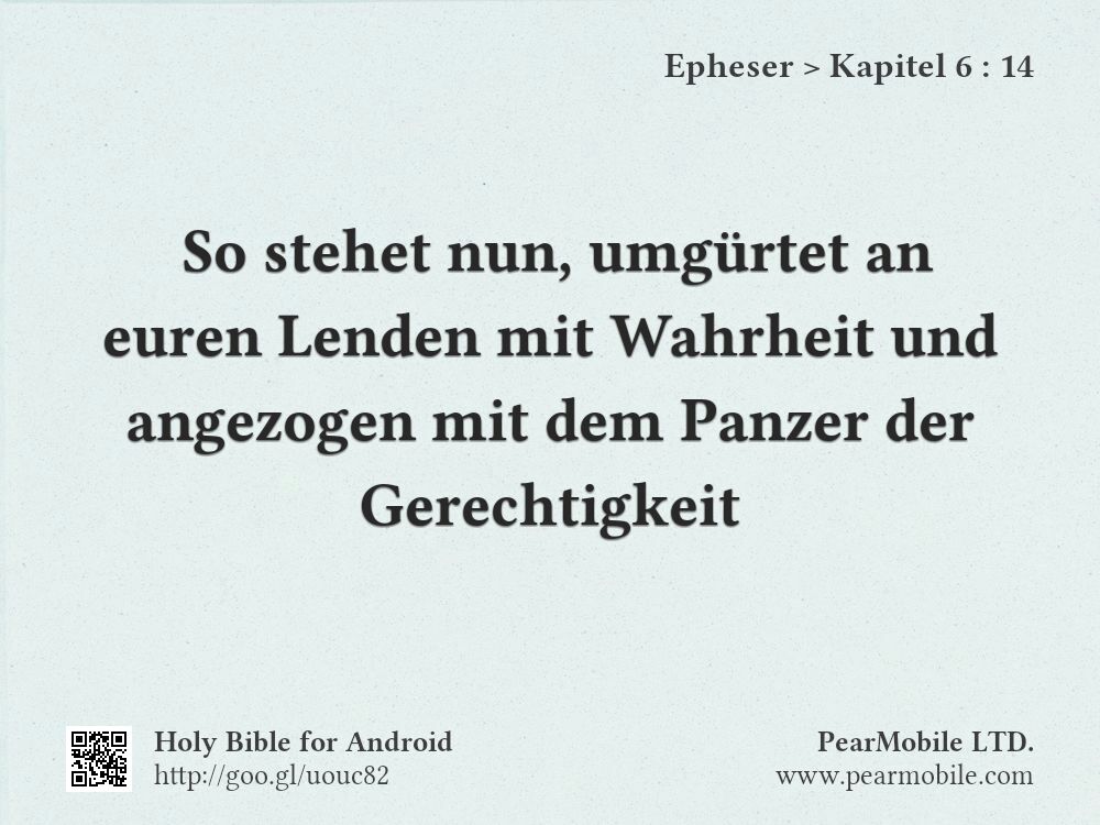 Epheser, Kapitel 6:14